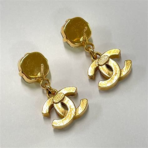 fake chanel earrings for sale|vintage faux chanel earrings.